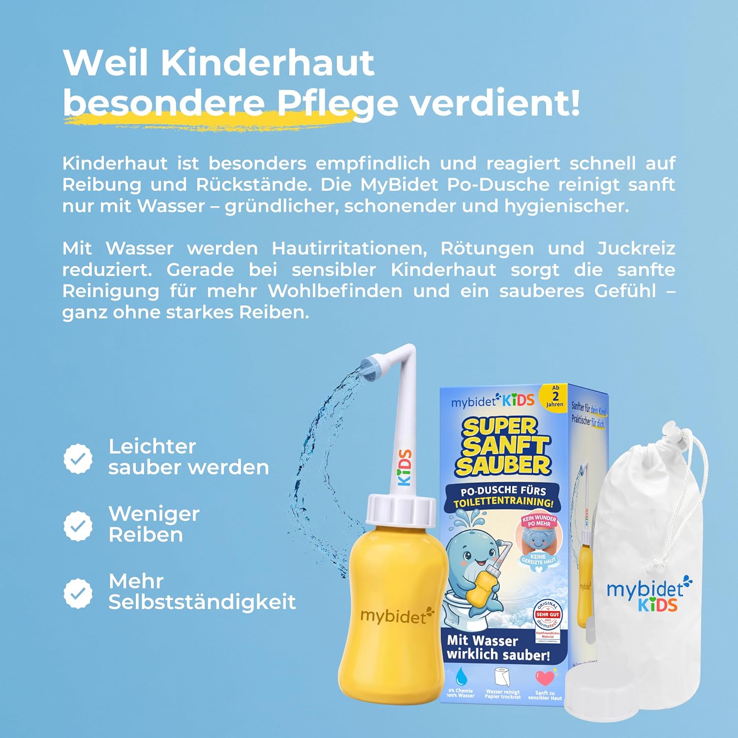 Sanft für Kinderhaut – mybidet KIDS