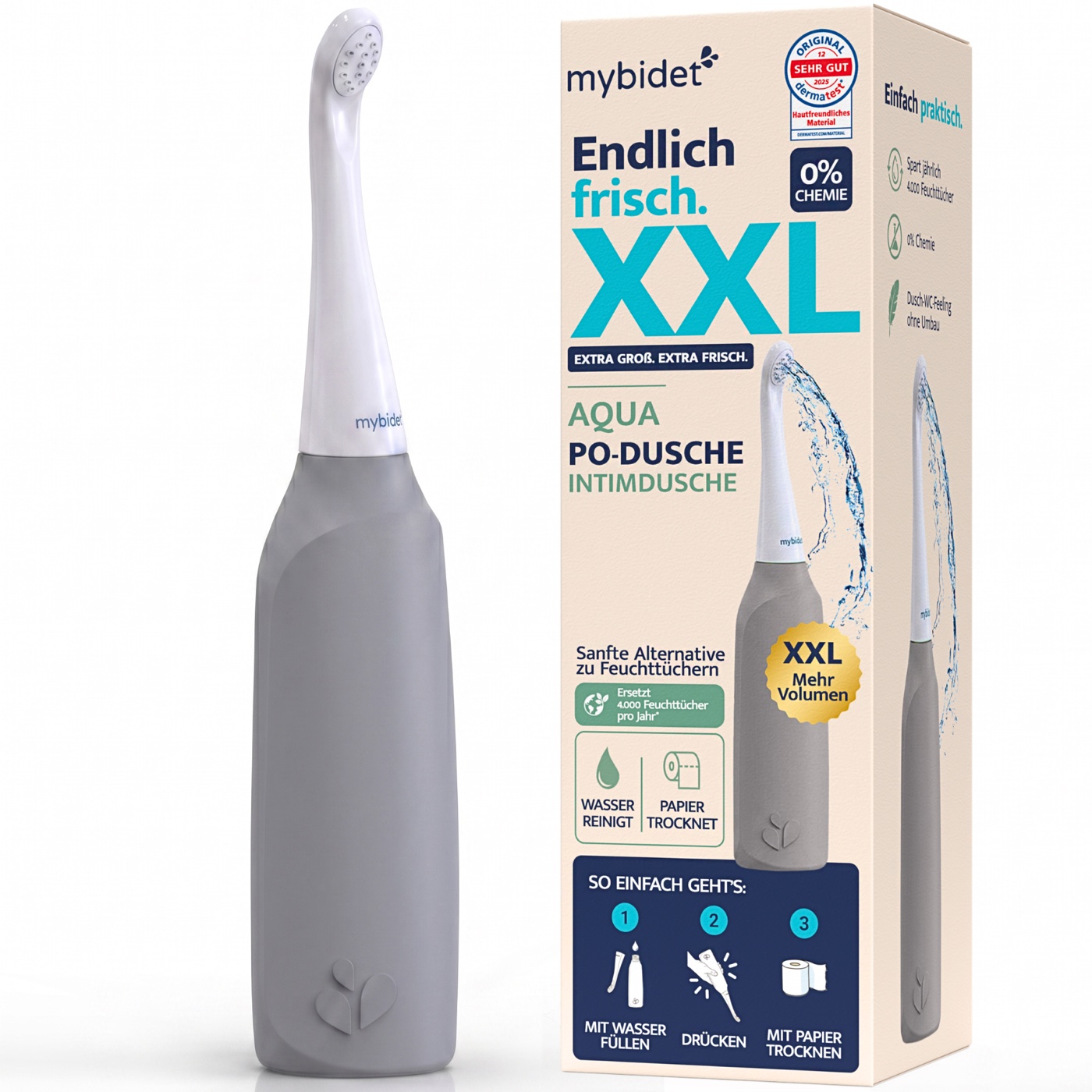 Aqua Home XXL Po-Dusche in Grau