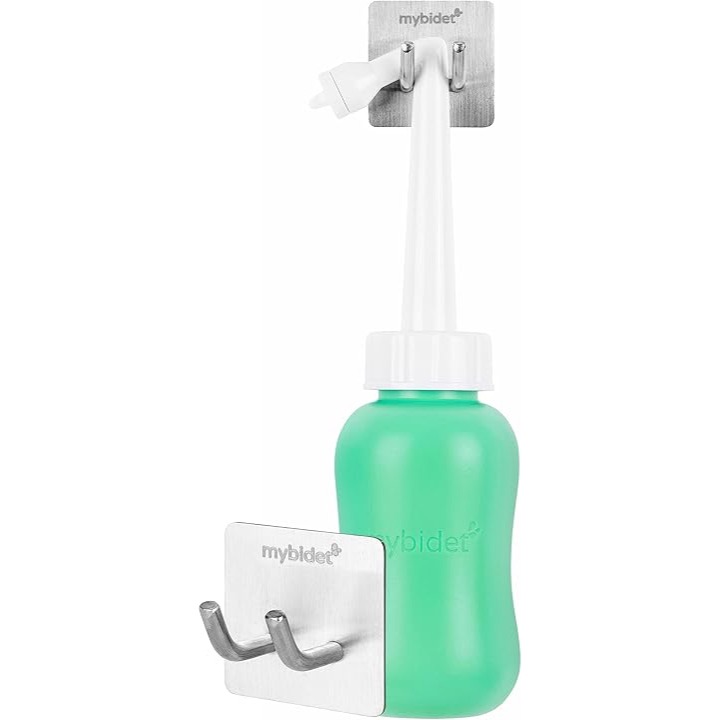 mybidet Edelstahl-Wandhalterung mit eingehängter Po-Dusche
