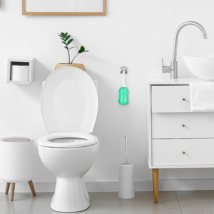 mybidet Wandhalterung montiert neben der Toilette